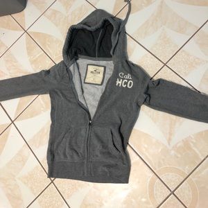 Hollister grey zip up jacket hoodie